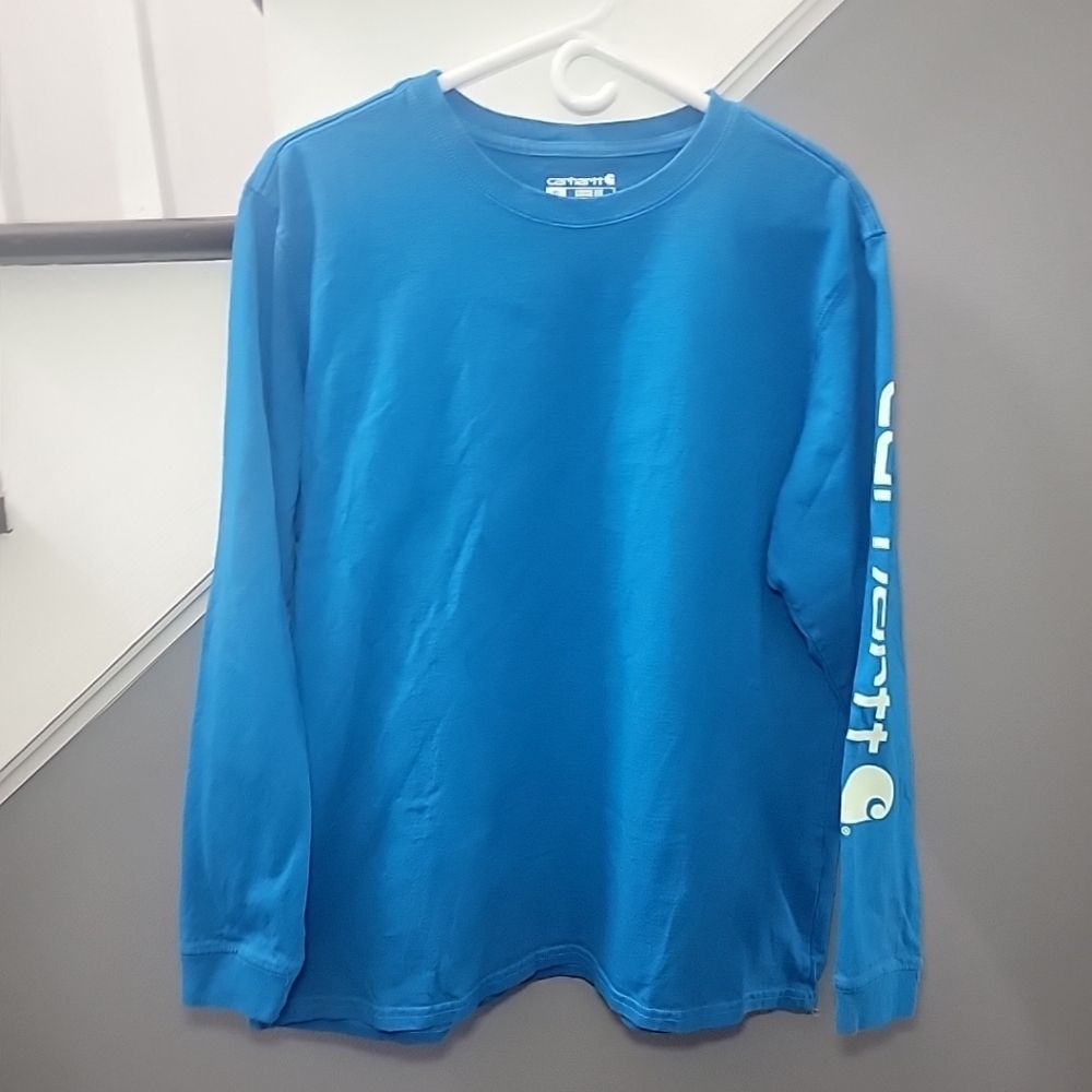 Carhartt Long-Sleeved Loose Fit Blue T- shirt Youth XLarge Quality Comfort